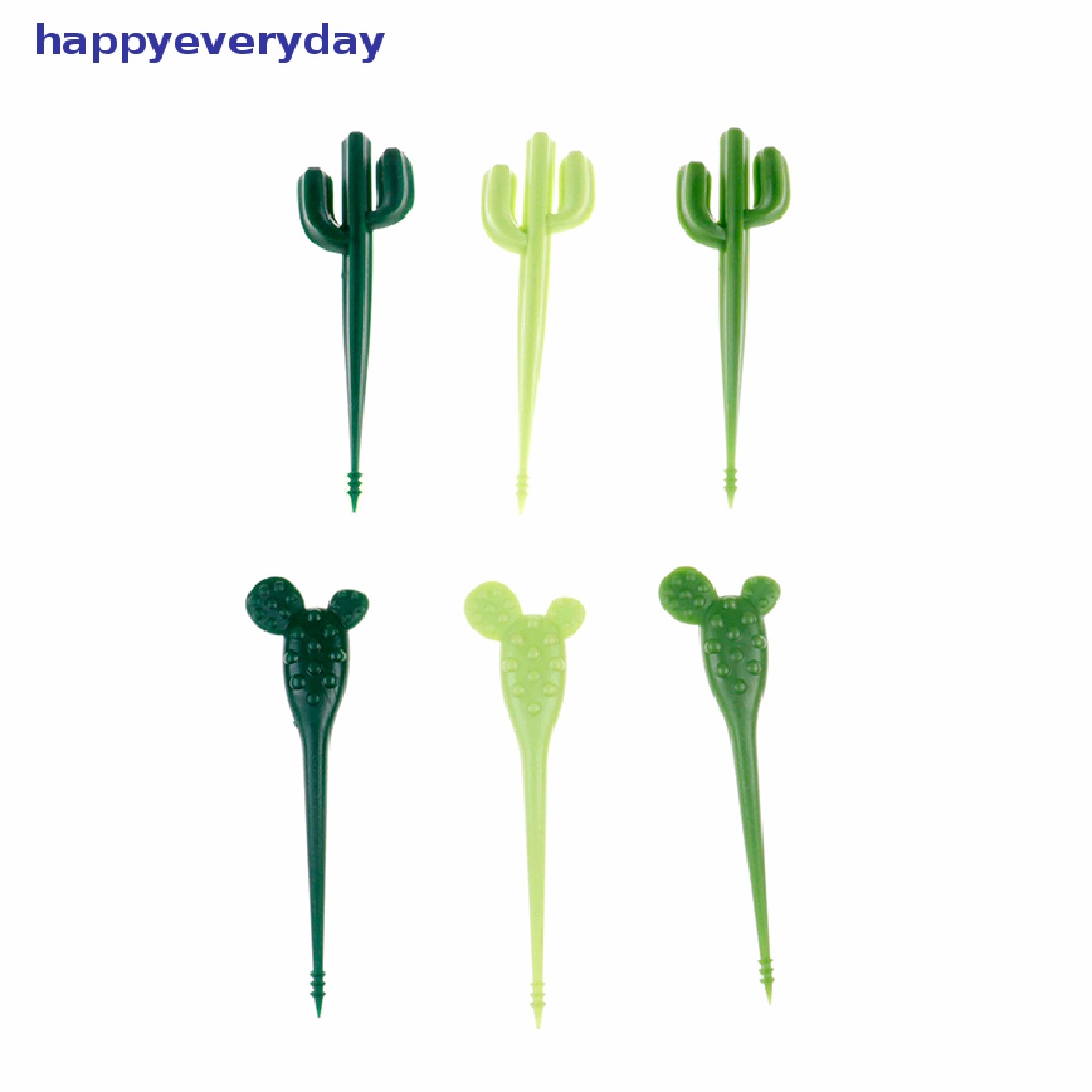 [happy] 6pcs/pack Garpu Buah Kaktus Dessert Forks Tusuk Gigi Peralatan Makan Anak Food Picks [ID]