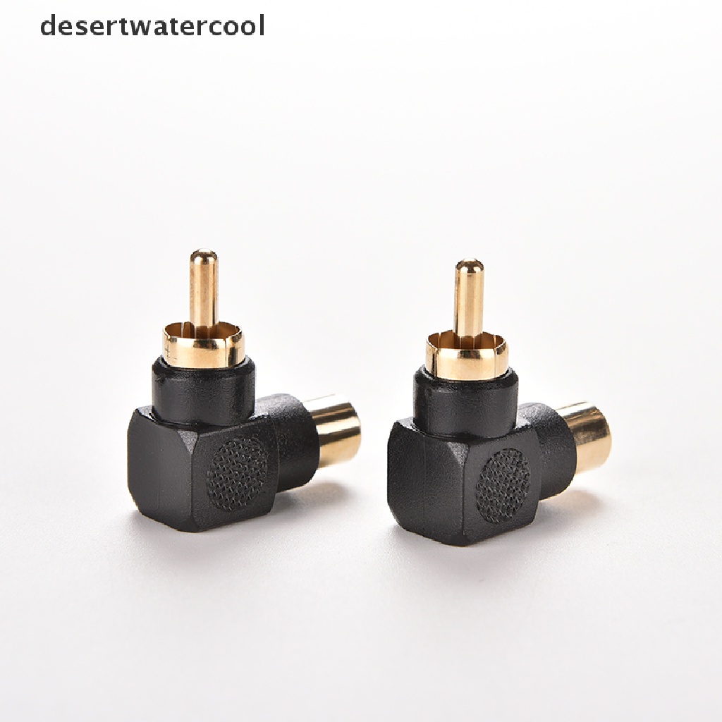 Deid 1pcs Adaptor Konektor RCA Male to Female M/F Colokan AV Audio Sudut Kanan 90martijn