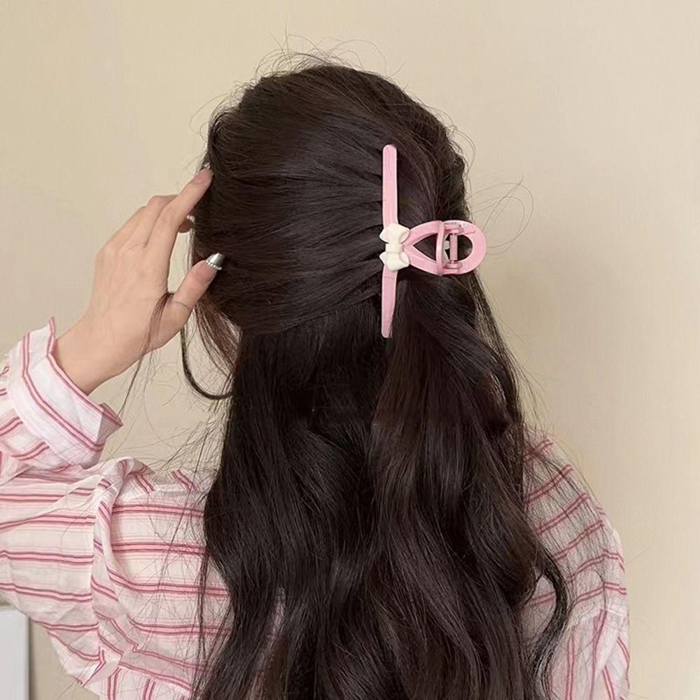 Needway Busur Rambut Cakar Lucu Kepribadian Yang Tidak Biasa Untuk Gadis Asam Asetat Hiasan Kepala Ponytail Holder Temperamen Wanita Klip Rambut