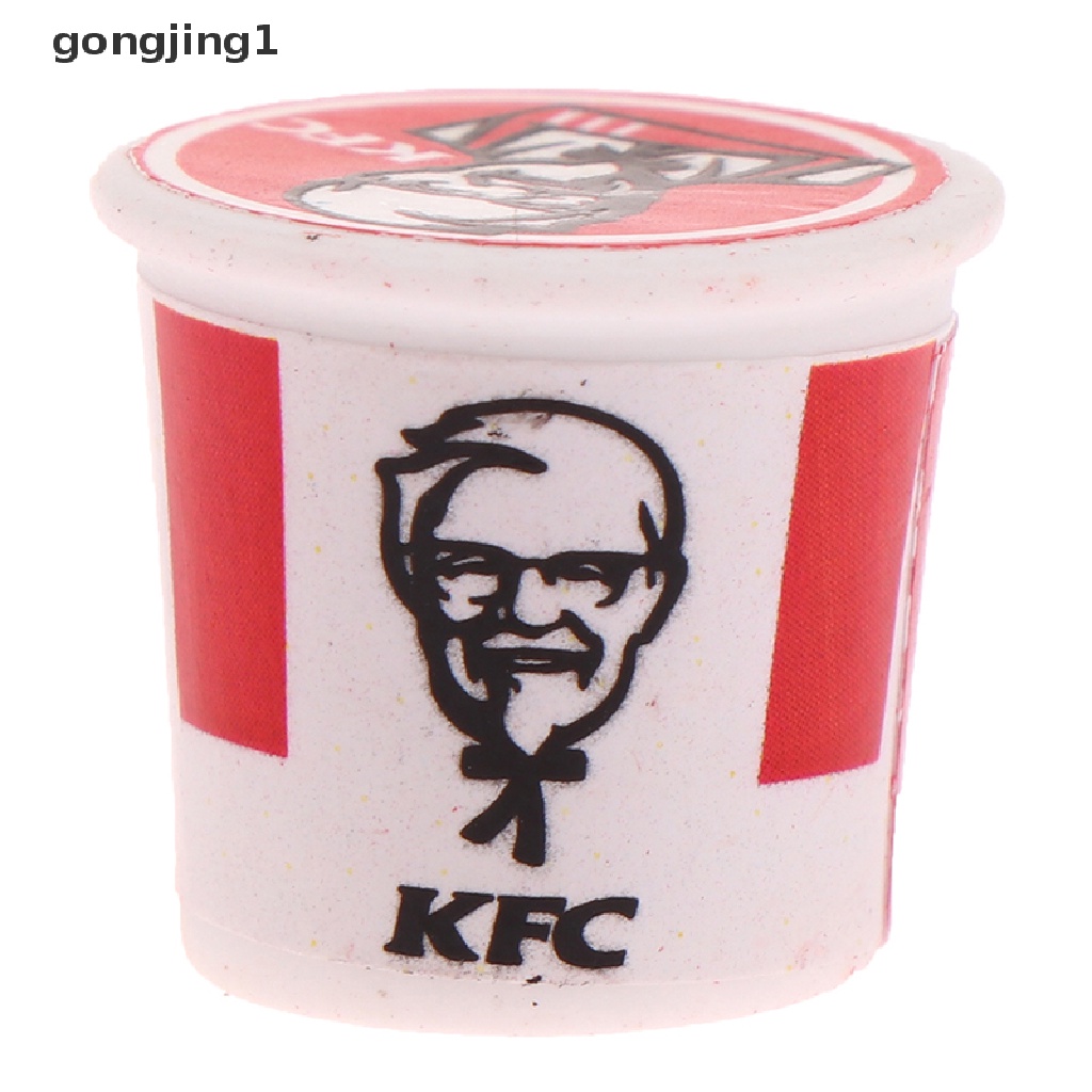 Ggg 5Pcs/set1per12rumah Boneka Miniatur Makanan Cepat Mini KFC Keluarga Bucket Modle Mainan ID