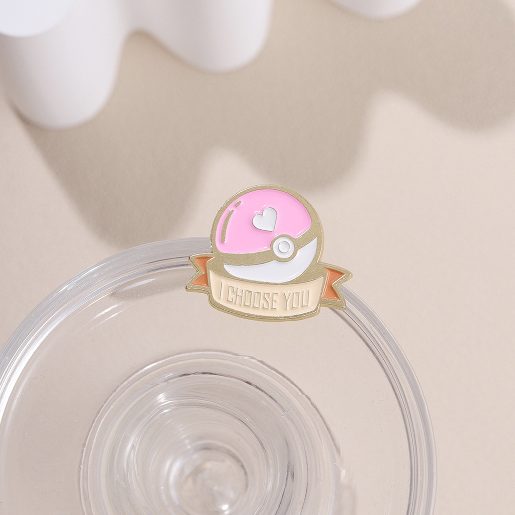 Riman Series Pet Elf Lapel Pin &quot;I Choose You&quot; Bros Elf Ball Badge Hadiah Untuk Teman Aksesoris Pakaian