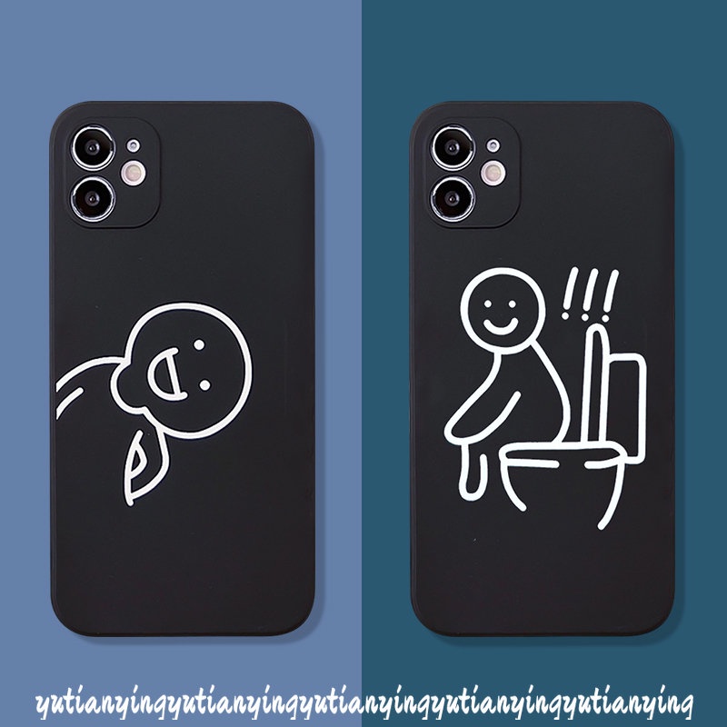 Infinix Hot 10s 12i 10Lite 9 20 20s 12 11 8 11s 10t Hot 12pro 11 10 12 9 Play Note 8 11 12 12 2023 G96 Smart 4 5 6 Plus Straight Edge Couple Soft Funny Cute Line Character Case