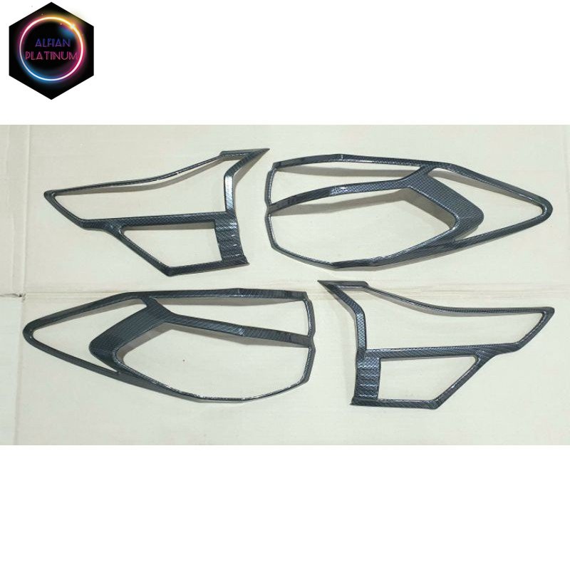 Garnish lampu carbon lampu belakang All new Rush/Terios 2018. Variasi Mobil