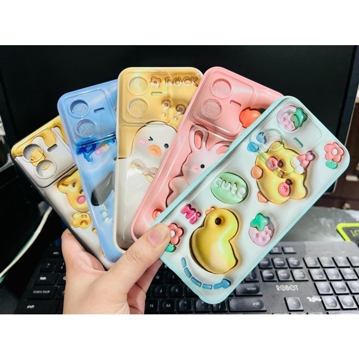 Softcase Motif 3D Realme 8 4G/8Pro/10 4G/C30/C31/C33/C35/C25/C12/C21Y/C25Y/Narzo 50A/Prime/50i Prime Case TPU Motif 3D Karakter Cartoon Lucu Tidak Timbul