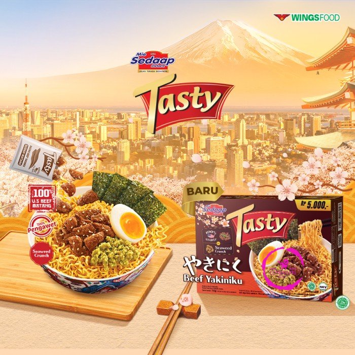 

Sedaap Tasty Mie Instan Beef Yakiniku 115 gr x 6 pcs
