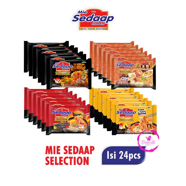 

Sedaap Mie Instan 24 pcs Mix Flavors Korean Series & Singapore Laksa