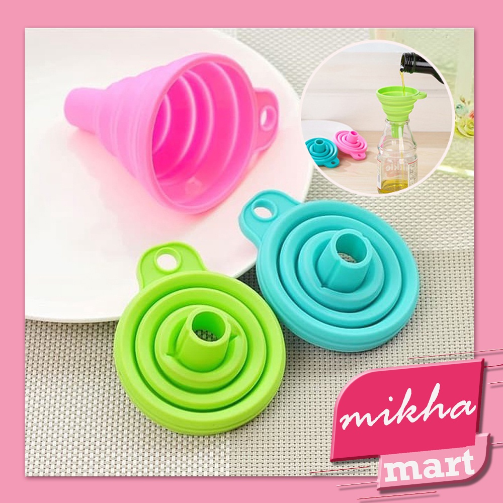 Corong Lipat Silikon Portable Karet Silicone Flexible Corong Air / Minyak Mini Funnel - MKM