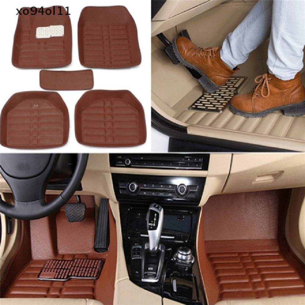 Xo 5PCS Universal Car Auto FloorLiner Karpet Depan &amp; Belakang Semua Cuaca Mat  Ol