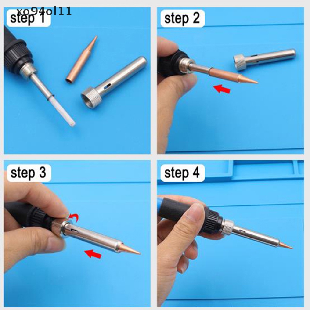 Xo5/6pcs Tembaga Murni 900M-T Solder Ujung Besi Bebas Timah Solder Tip Las Kepala  Ol