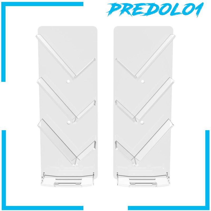 [Predolo1] 2pcs Rak Penyimpanan Bahan Akrilik Tahan Lama Yang Dipasang Di Dinding Untuk Kamar Mandikantor