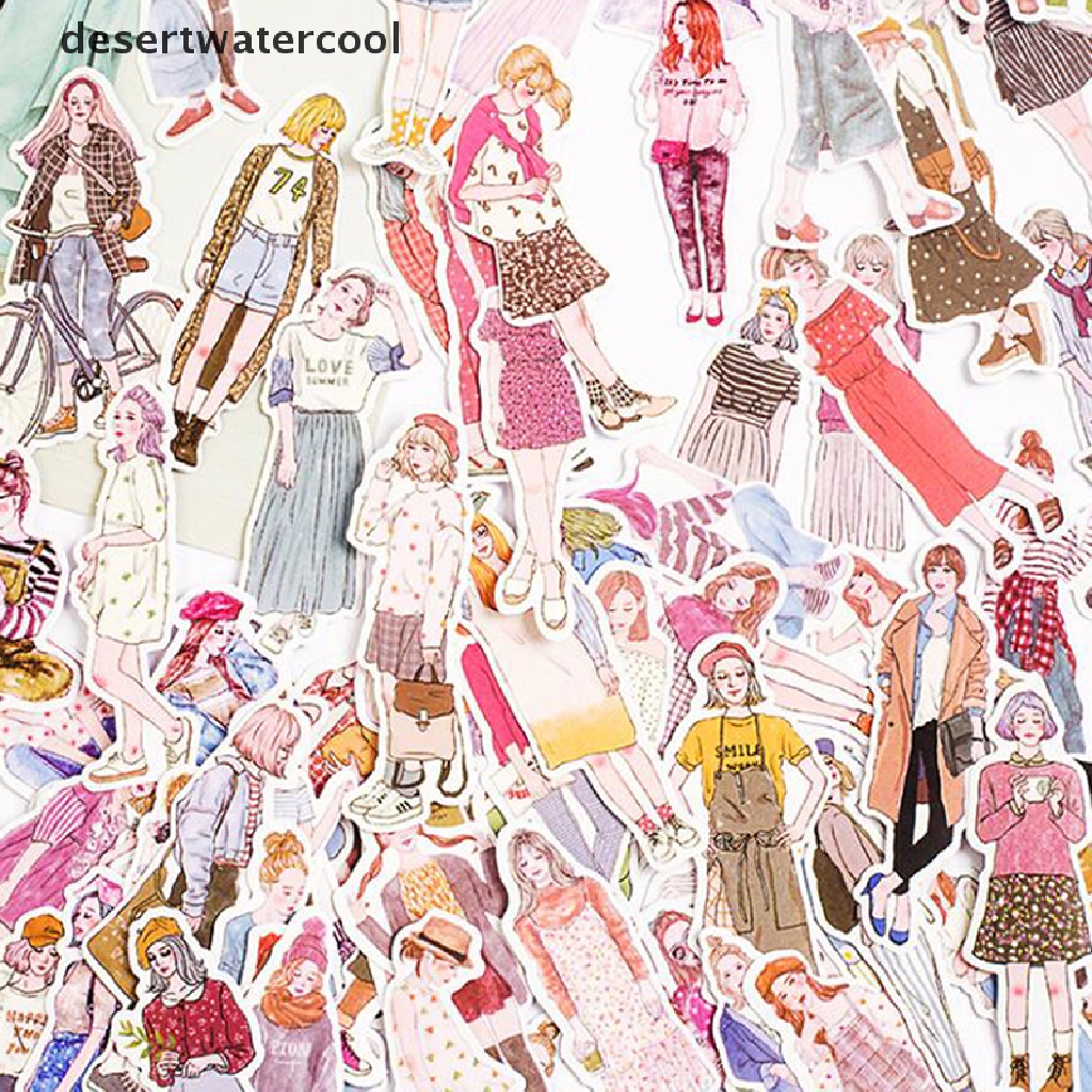 Deid 100pcs/pack lovely girls Stiker scrapbooking hand book fashion girl er Martijn