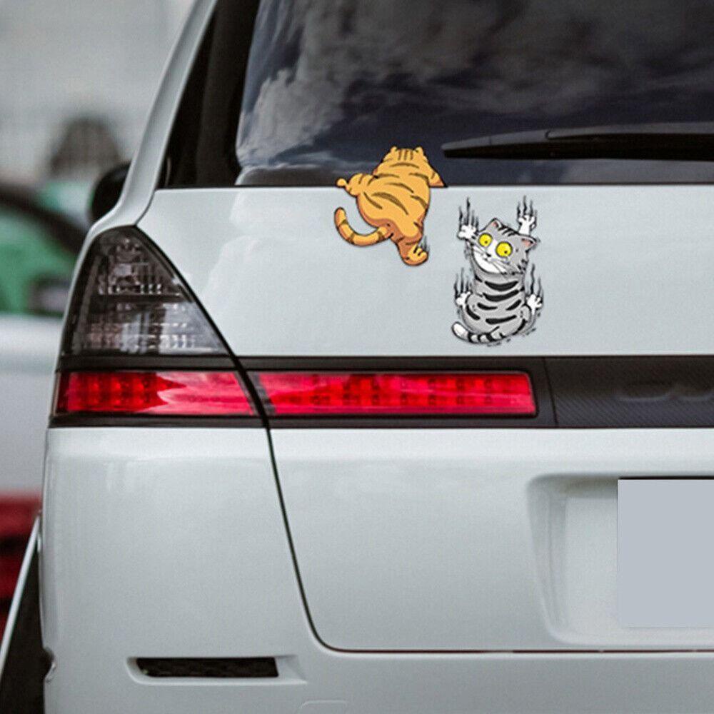 POPULAR 3pcs Stiker Kendaraan Kucing New Praktis 3lembar Car Decals