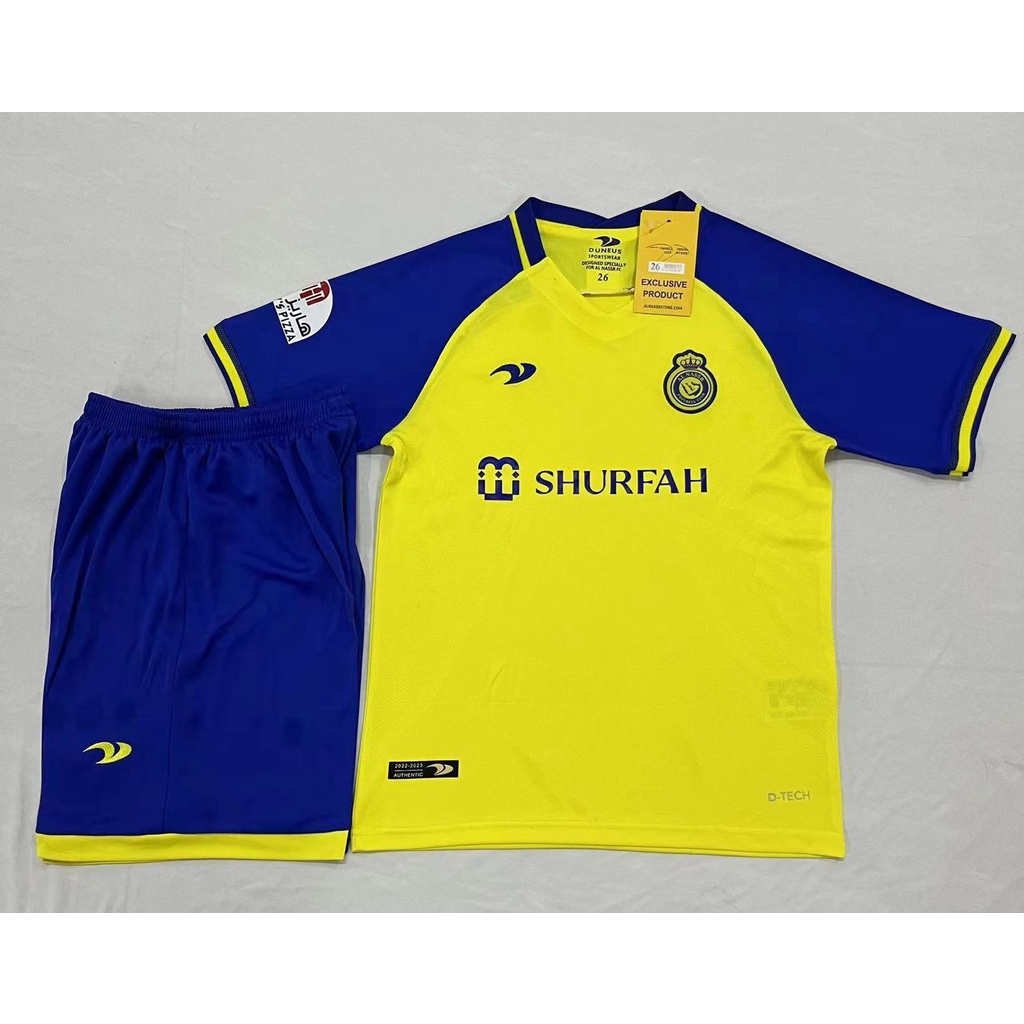JERSEY BAJU BOLA KIDS AL NASR HOME 2022/2023 JERSEY ANAK ANAK GRADE ORI AL NASR HOME