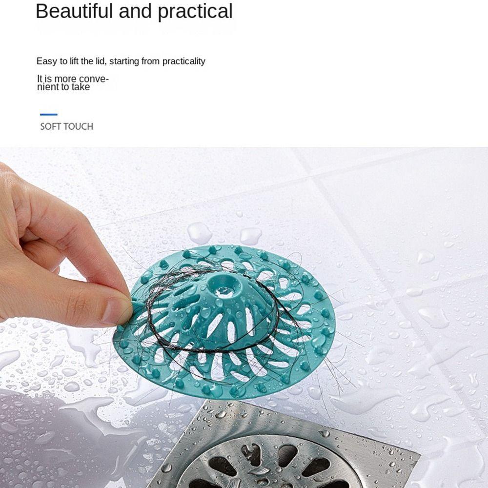 Populer Filter Screen 4Pcs Sink Floor Drain Pad Penghilang Bau Lantai Tikar Stiker Penutup Saluran Air Lantai