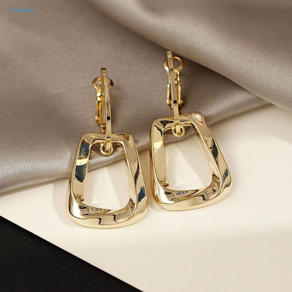 Lilyscent 1pasang Anting Hoop Ultra-Ringan Aksesori Perhiasan Wanita Jewelry Pendent Earrings Charming