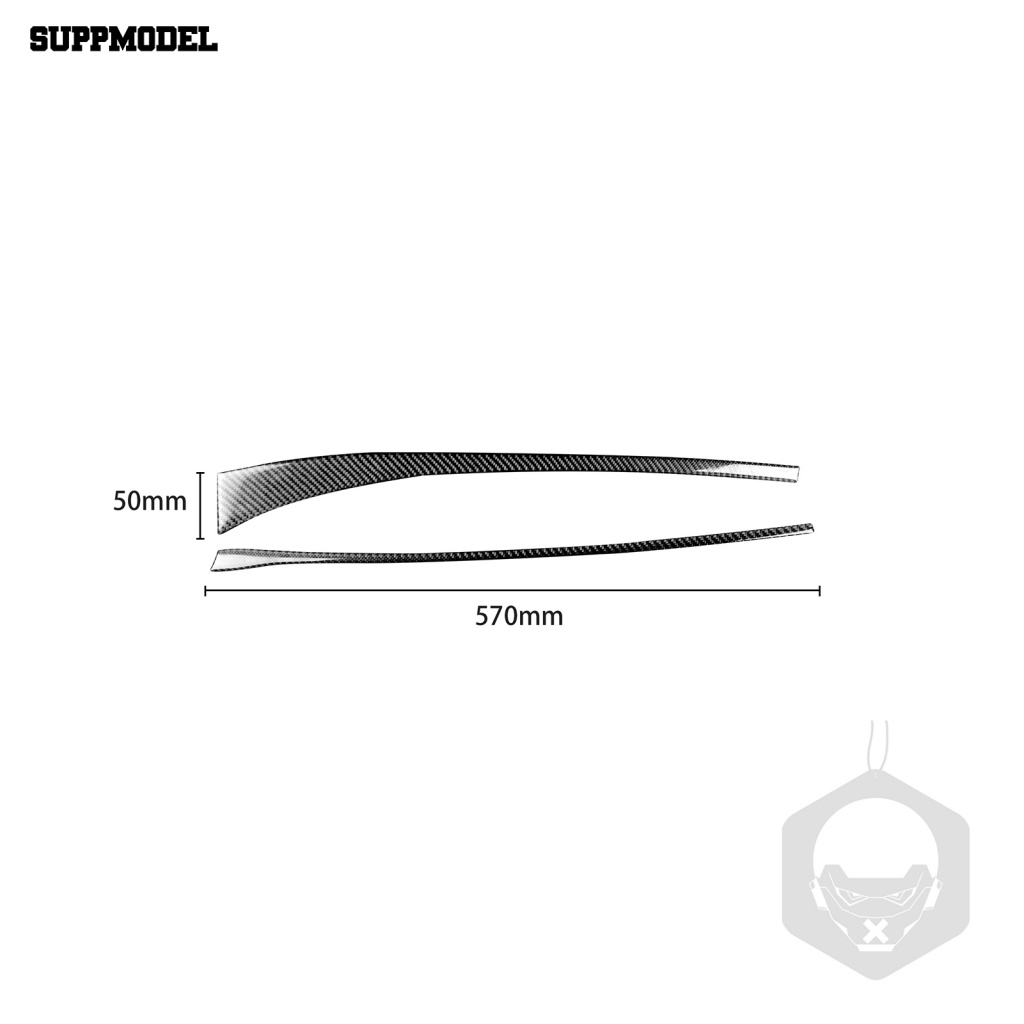 Suppmodel 2Pcs/Set Tahan Aus Stiker Pinggiran Dashboard Berperekat Stiker Strip Dashboard Mobil Anti Gores Untuk Honda Civic 8th Gen 2006-2011 Drive Kiri