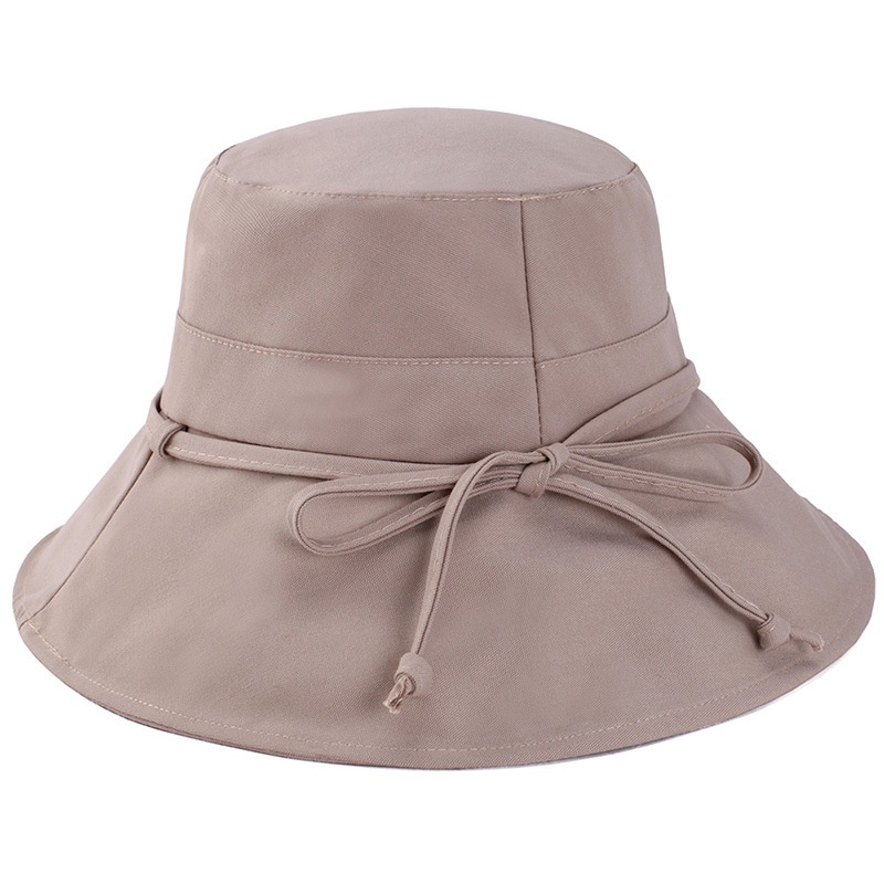 Topi Nelayan Untuk Wanita Korea Lady Lebar Pinggiran Bucket Sun Hat Pantai Musim Panas Topi Lipat Perlindungan UV Matahari