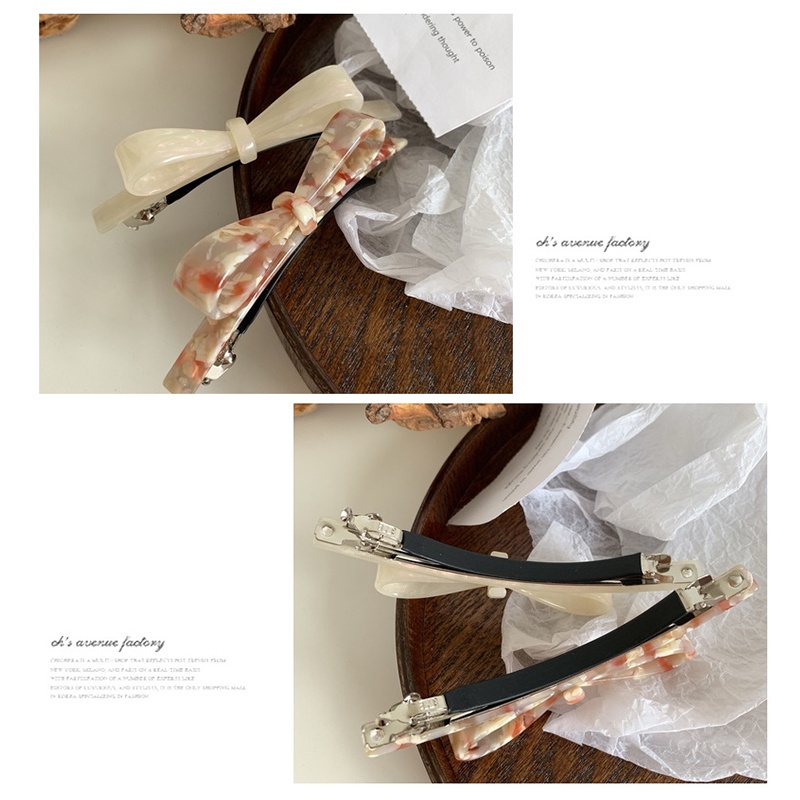 1pc Ikatan Simpul Duckbill Jepit Rambut Untuk Wanita Ins Bertekstur Marmer Asam Asetat Jepit Rambut Gadis Aksesori Rambut
