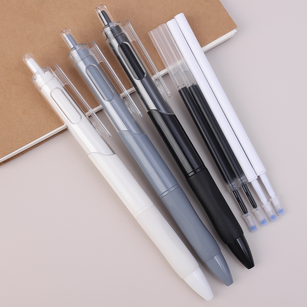 Morandi High Beauty ST Kepala Sikat Pen Tanya 0.5mm Hitam Refill Tergantikan Pena Netral Pena Tanda Tangan Kantor Bisnis Umum