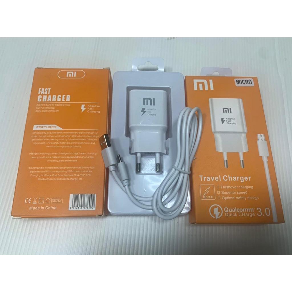 Charger Xiaomi MICRO Dan TYPE C Quick Charge Qualcomm 3.0 Fast Charging Original oem