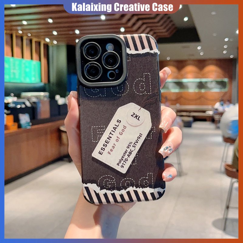 Soft Case Persegi Bahan Kulit Untuk IPhone14Plus14Pro Max13 12 11 Xs Max7/8Plus Casing Tepi Lurus Dengan Perlindungan Lensa