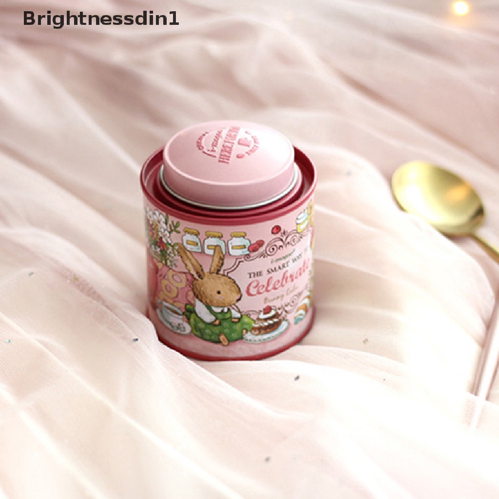 [Brightnessdin1] Mini Floral Iron Tin Case Sealed Berbunga Kotak Penyimpanan Teh Candy Boxes Butik