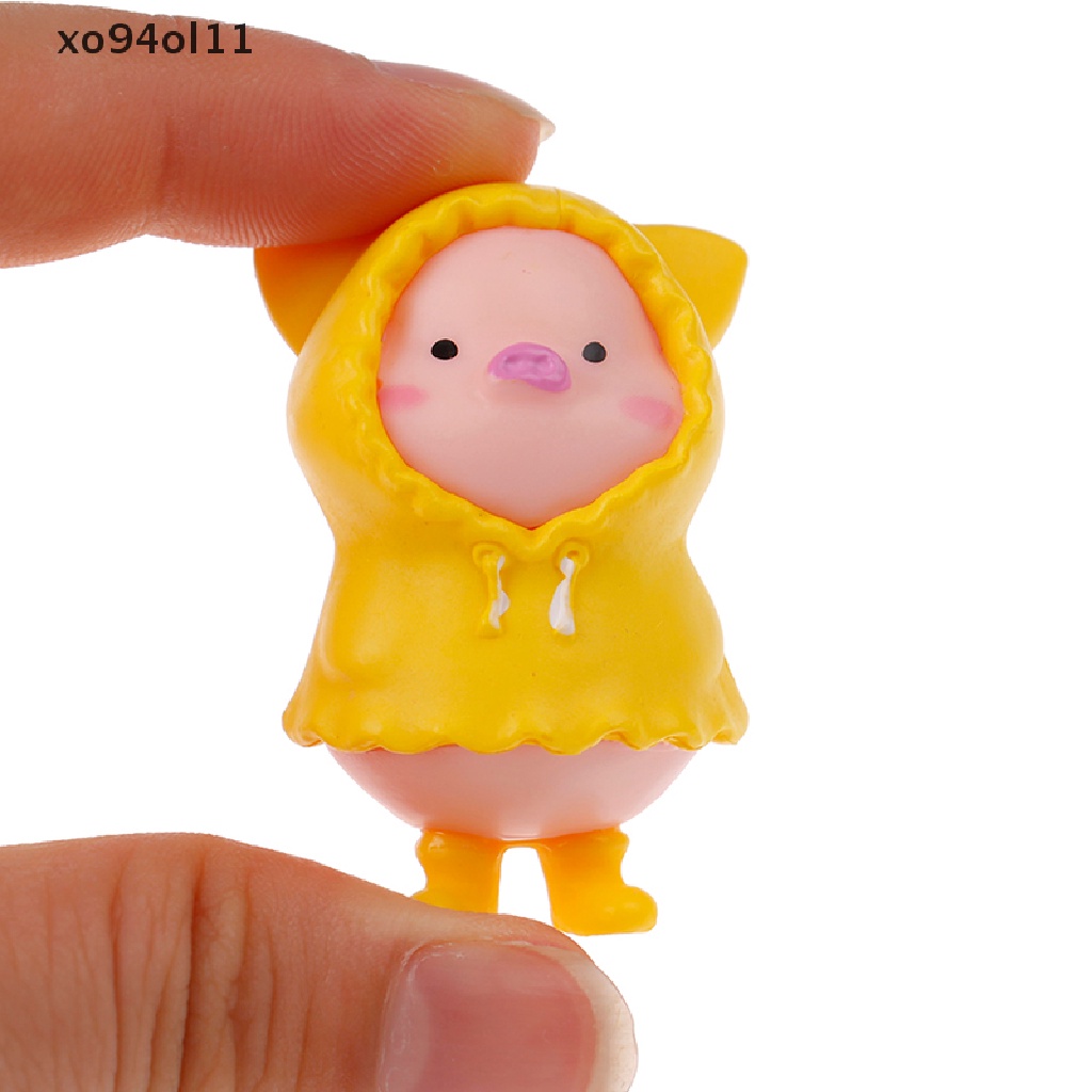 Xo 6pc Ornamen Boneka Babi Kecil Yang Lucu little pig desktop Dekorasi Kue Mobil decora OL