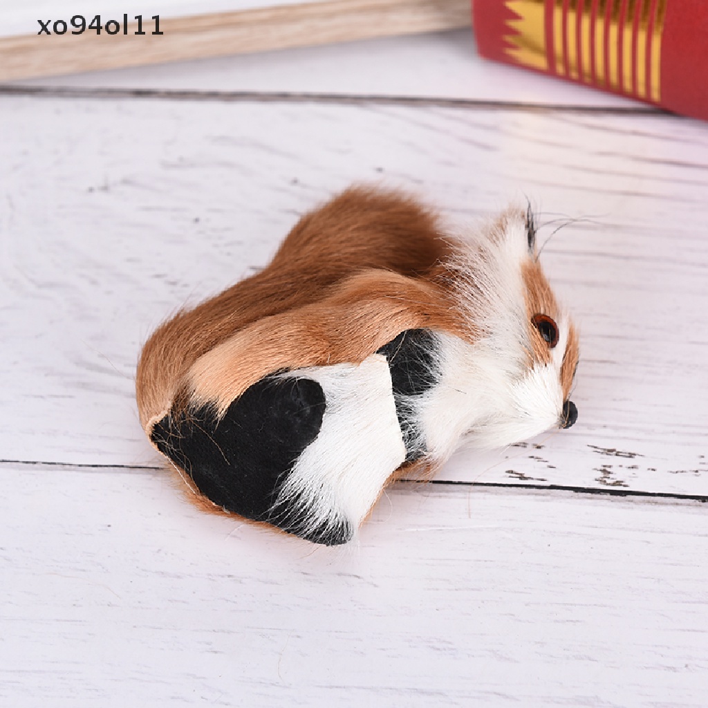 Xo Simulasi Bulu Tupai Plush Stuffed Doll Hewan Mainan Anak Hadiah Dekorasi Rumah OL