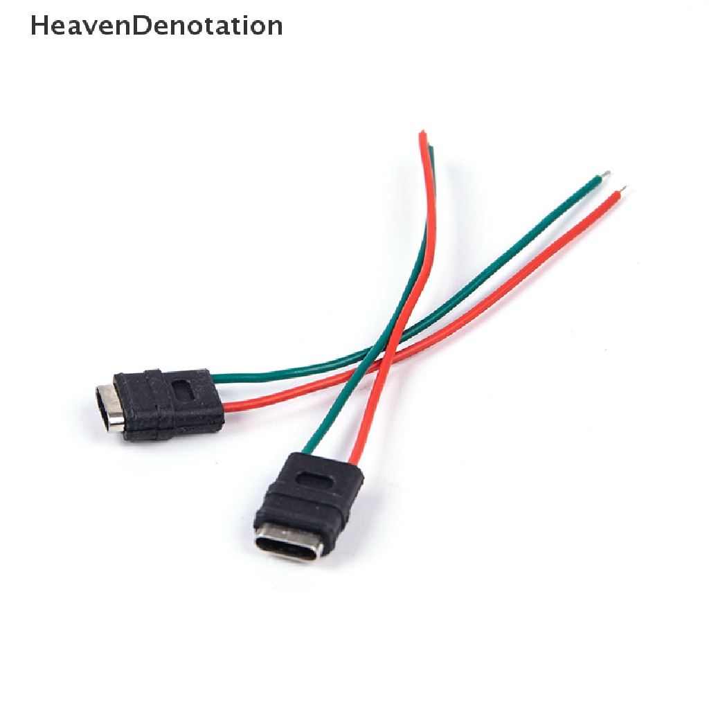 [HeavenDenotation] 1 * USB Tipe-c Konektor Tahan Air Kawat Las Soket Female Port Pengisian Cepat HDV