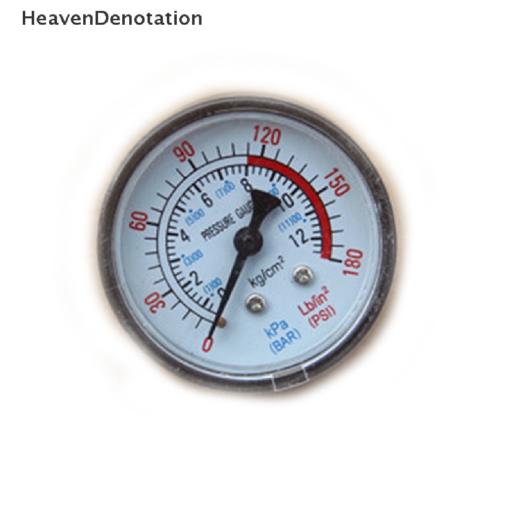 [HeavenDenotation] 0-180psi Kompresor Angin Pneumatic Hydraulic Fluid Pressure Gauge 0-12Bar new HDV