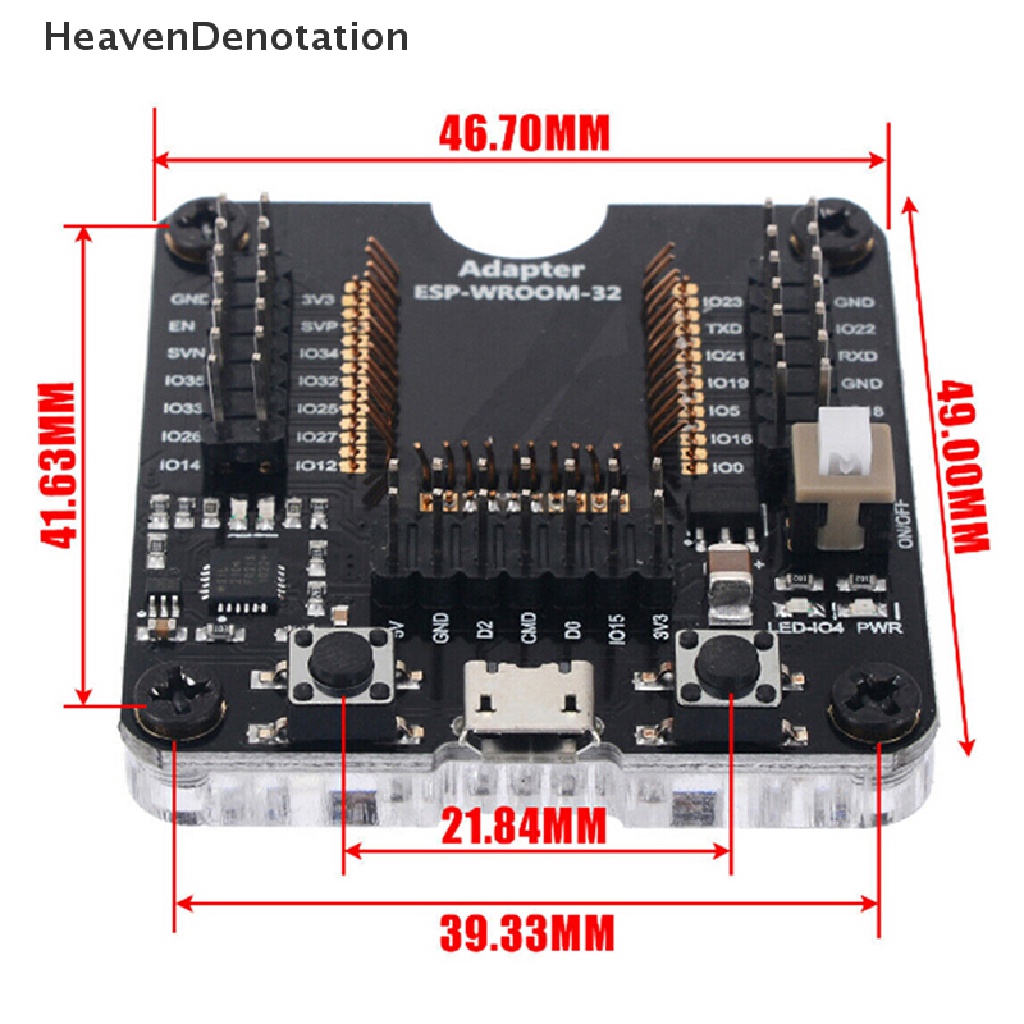 [HeavenDenotation] Programmer Tool ESP32 Adapter Socket Kit Untuk ESPRESSIF ESP-WROOM-32 Modul HDV