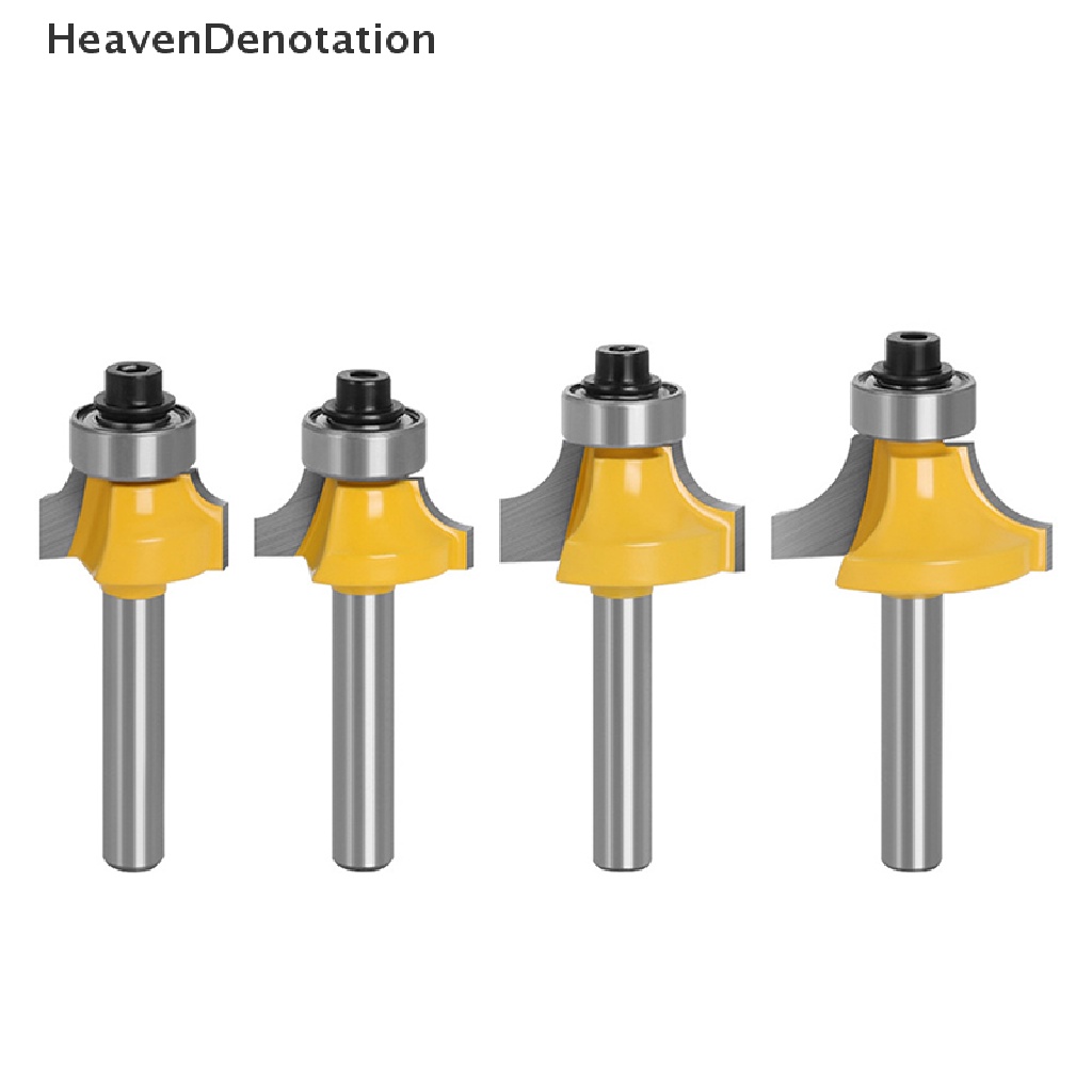 [HeavenDenotation] 6mm/1per4mata Kaki Shank Round Over Router Bit Dengan Bearing Milling Cutter HDV