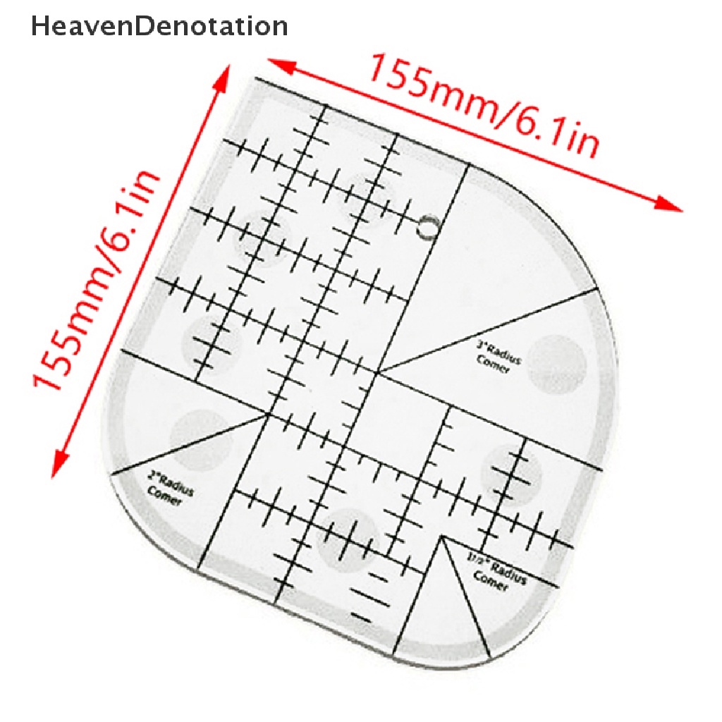 [HeavenDenotation] Patchwork Ruler Quilg Rule Penggaris Setrika Alat Ukur Kerajinan Penggaris Kain HDV