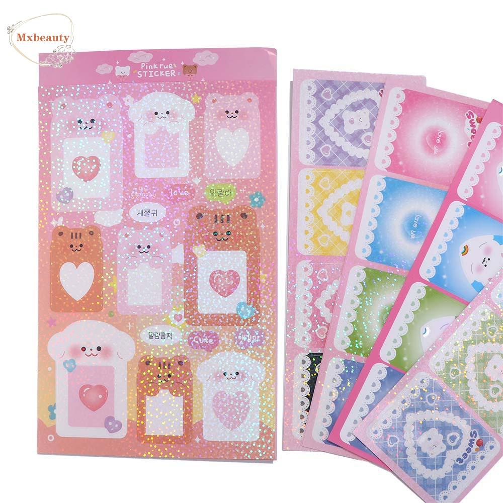 Mxbeauty Bingkai Foto Stiker Kreatif Aesthetics Cinta Hati Alat Tulis Korea Ins Idol Card Decor