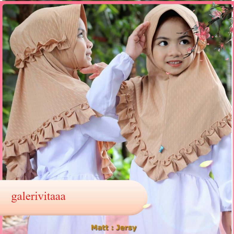 Hijab Anak Jersey Volcano / Hijab Anak Perempuan / Hijab Anak Bayi 02