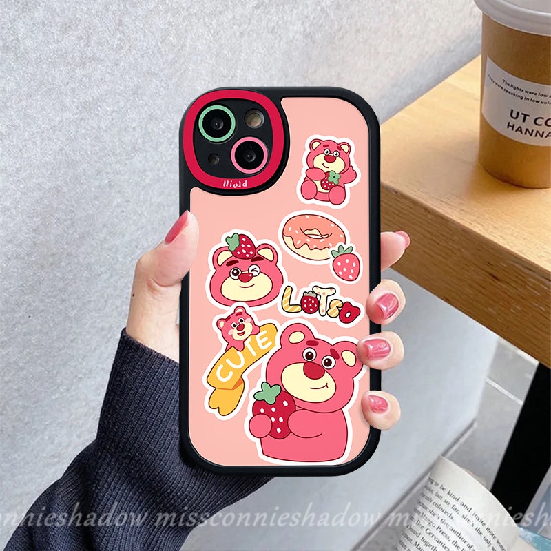 Casing Pasangan Untuk Hot10 9 11 Play Hot10 Lite Infinix Smart5 6 Hot 10T 10s 11s Infinix Note8 Fashion Kartun Strawberry Bear Manyo Cute Winnie The Pooh Shockporoof Soft Tpu Case