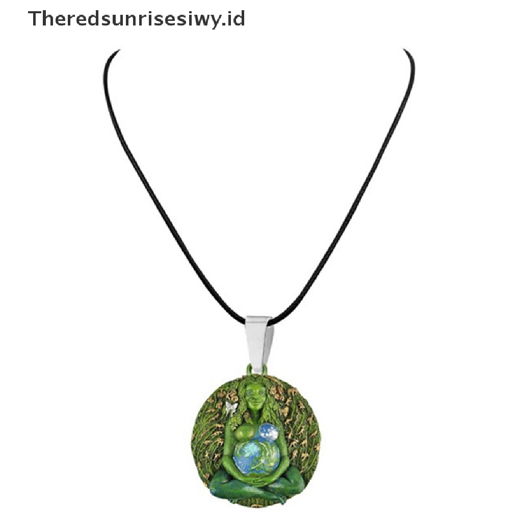 # Kado Mom &amp; PAPA DIY # Patung Bunda Bumi Liontin Bumi Millenial Gaia Mother Goddess Pendant Necklac~