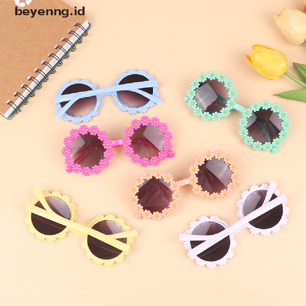 Beyen Kids Kacamata Hitam Anak Bulat Bunga Kacamata UV400 Pelindung Sinar Matahari Eyewear ID