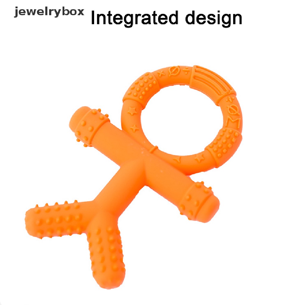 [jewelrybox] 1pc Kartun Orang Mengunyah Kalung Bayi Silikon Teether Autism Sensory Chewy Toys Boutique