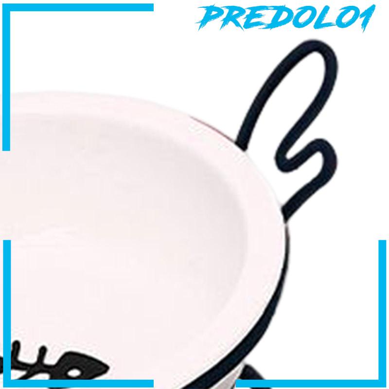 [Predolo1] Mangkuk Makanan Kucing Feeder Waterer Untuk Kucing Indoor Removable Raised Pet Water Bowl