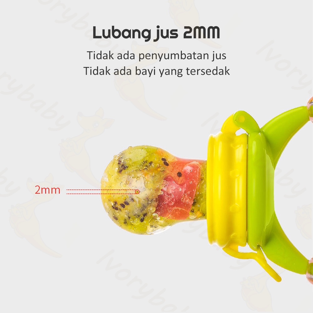 Ivorybaby Empeng dot buah anak bayi silicon Baby fruit feeder lucu Rattle teether kompeng pacifier gigitan bayi