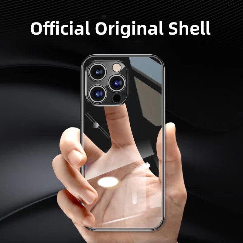 IPHONE Casing Ponsel Silikon Transparan Shockproof Electroplating Mewah Untuk Iphone11 12 13 14 Pro Max XS Max X XR 7 8 Plus Soft TPU Shockproof Case