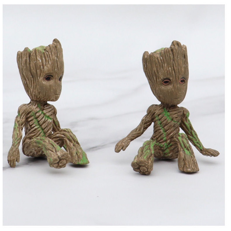 Patung MINI Avengers Groot 6CM Guardians of the Galaxy Treeman Anime Model Figura Dekorasi Mainan Anak Laki Laki Hadiah