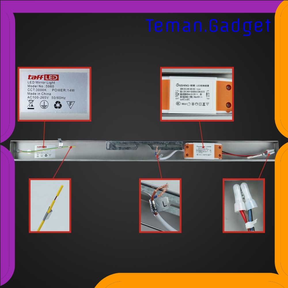 TG - LMP TaffLED Lampu Hias Cermin LED Multifungsi Warm White 14 W 62 cm - 5960