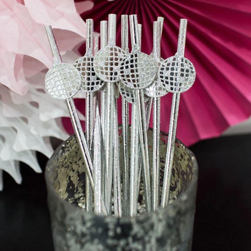 R-FLOWER 20pcs Sedotan Kertas Mini Minuman Dingin Sekali Pakai Dekorasi Pesta