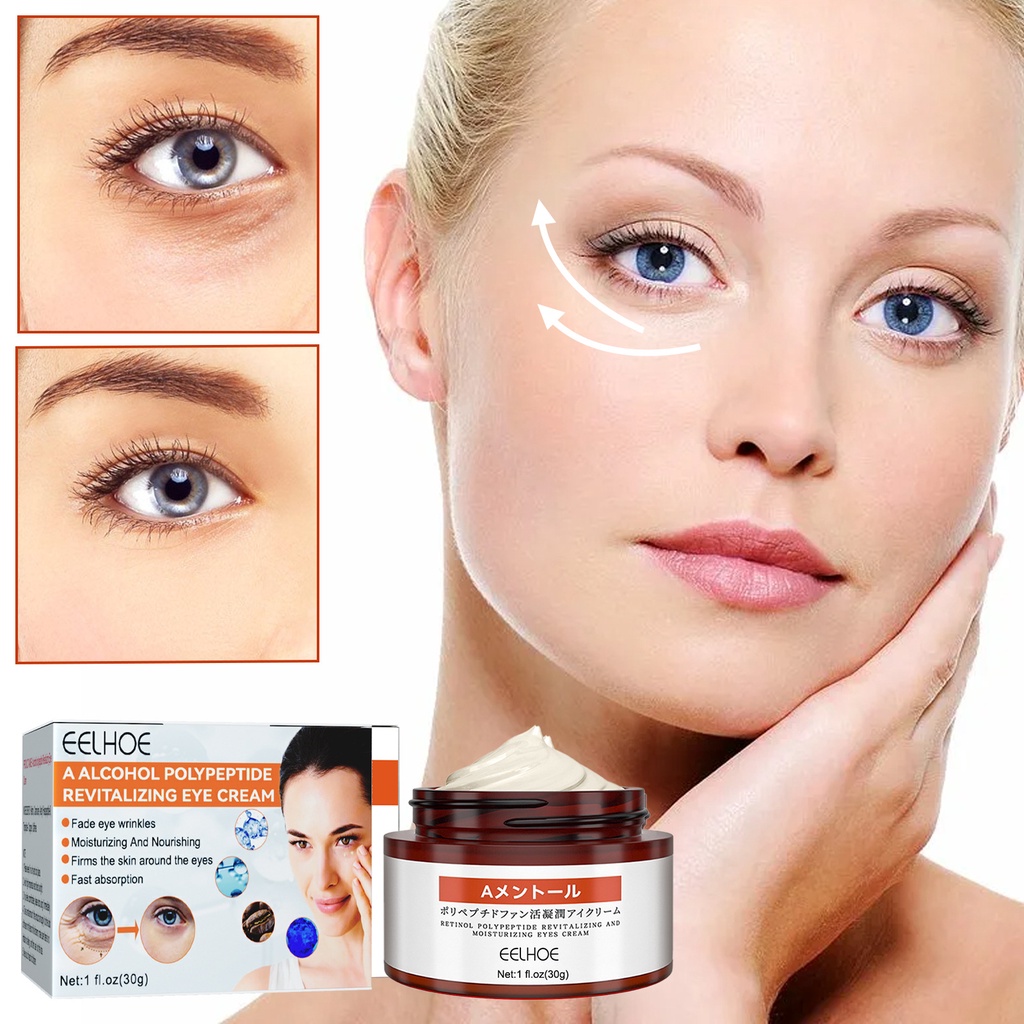 EELHOE Retinol Anti-aging Eye Cream Untuk Krim Mata Untuk Mengurangi Garis Halus Dan Kantong Mata Lingkaran Hitam Pelembab Mata-30Gr