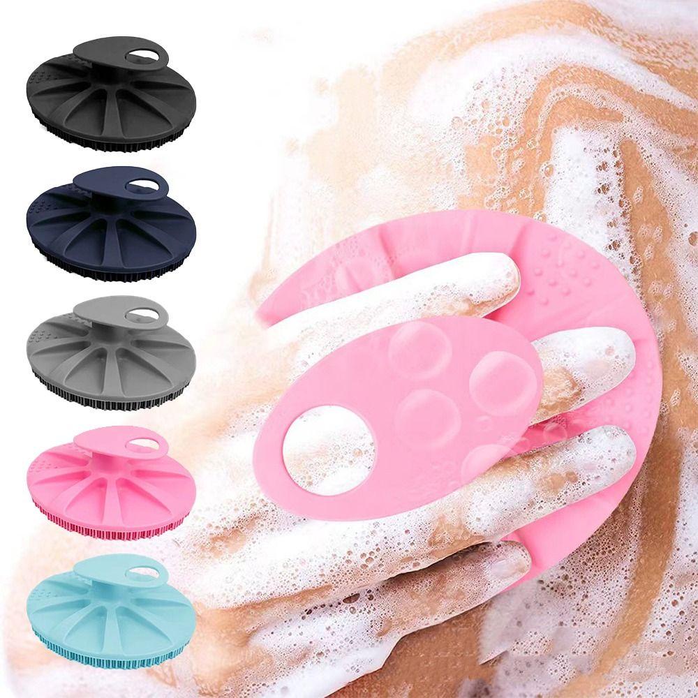 Populer Body Scrubber Shower Bath Brush Portable Mudah Berbusa Sikat Pembersih Silikon Multifungsi