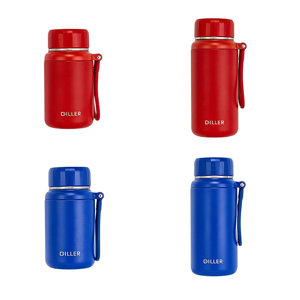 Stainless Steel Vacuum Warna Solid Mulut Lebar Dapat Dicuci Pengganti Isolasi Perjalanan Rumah Vakum Botol Air Flask