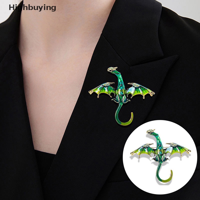 Hbid Trendy Klasik Naga Terbang Bros Untuk Wanita Pria Desain Baru Legend Animal Brooch Pin Mantel Pakaian Pin Perhiasan Hadiah Glory