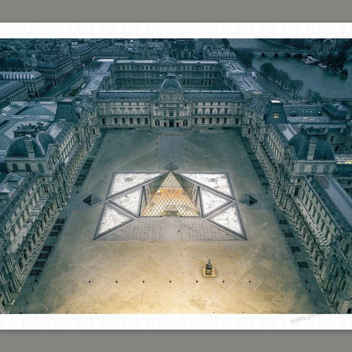 Pintoo Jigsaw Puzzle Henrydo Aerial Photography The Lourve Museum Paris France 1000Pcs H3034